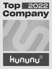 Auszeichnung mit der Aufschrift ‚Top Company 2022‘ und dem Logo von kununu.